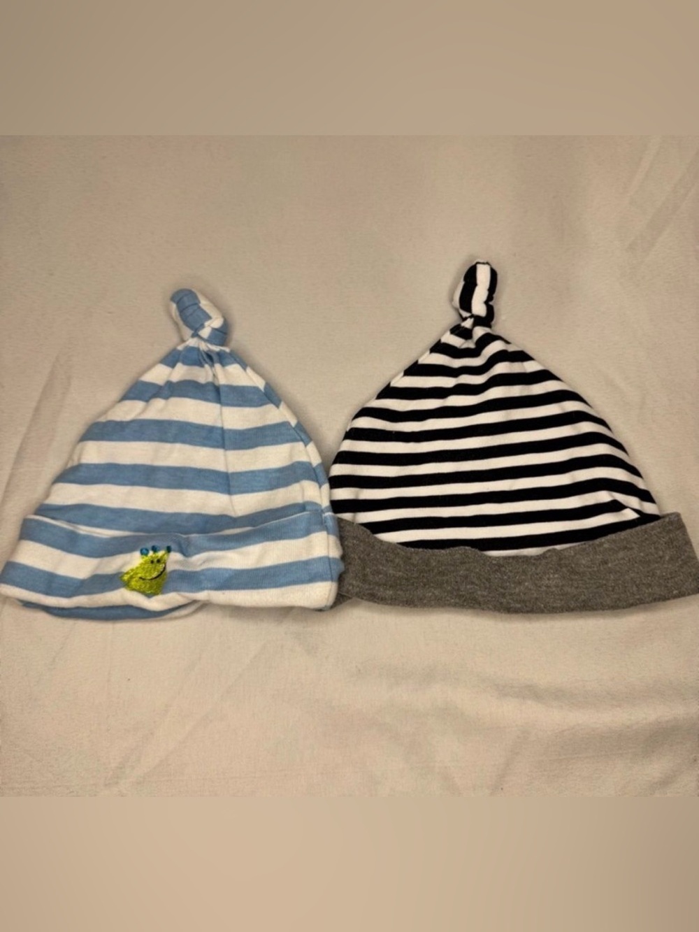 Striped Knot Baby Hats
